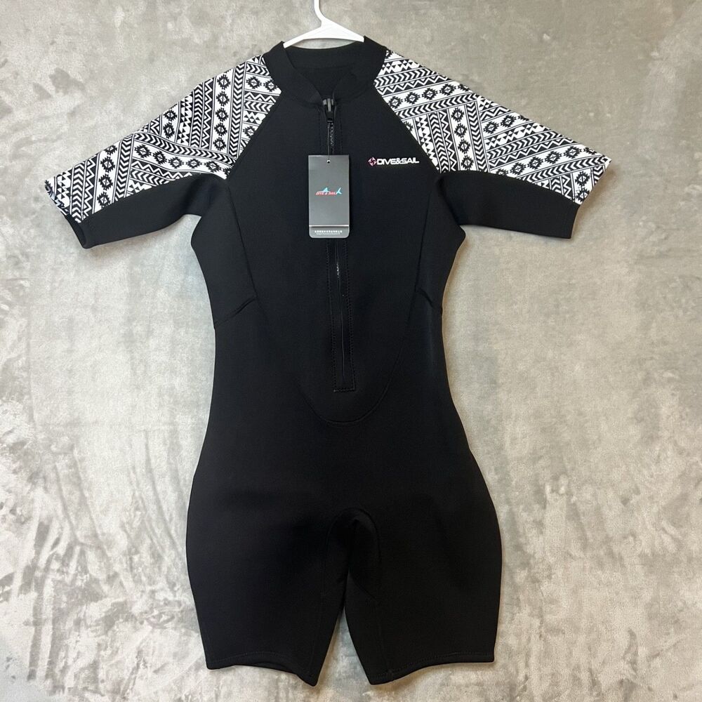 DIVE & SAIL Adult 1.5mm Shorty Wetsuit Neoprene Diving Suit Snorkeling Size 2XL